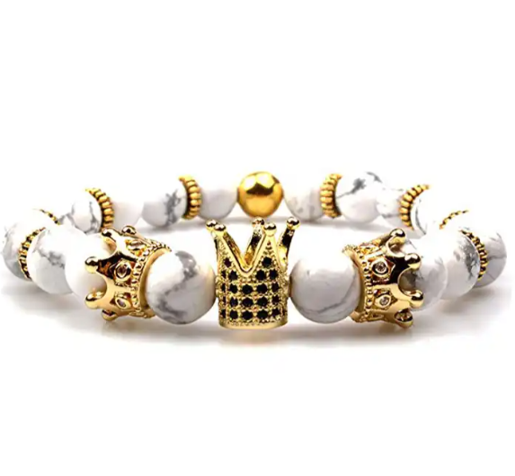 Imperial Crown Bead Bracelet King