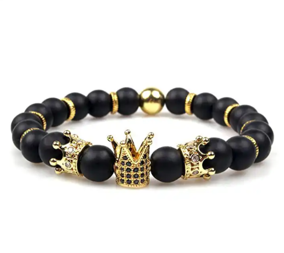 Imperial Crown Bead Bracelet King