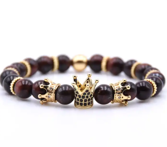 Imperial Crown Bead Bracelet King