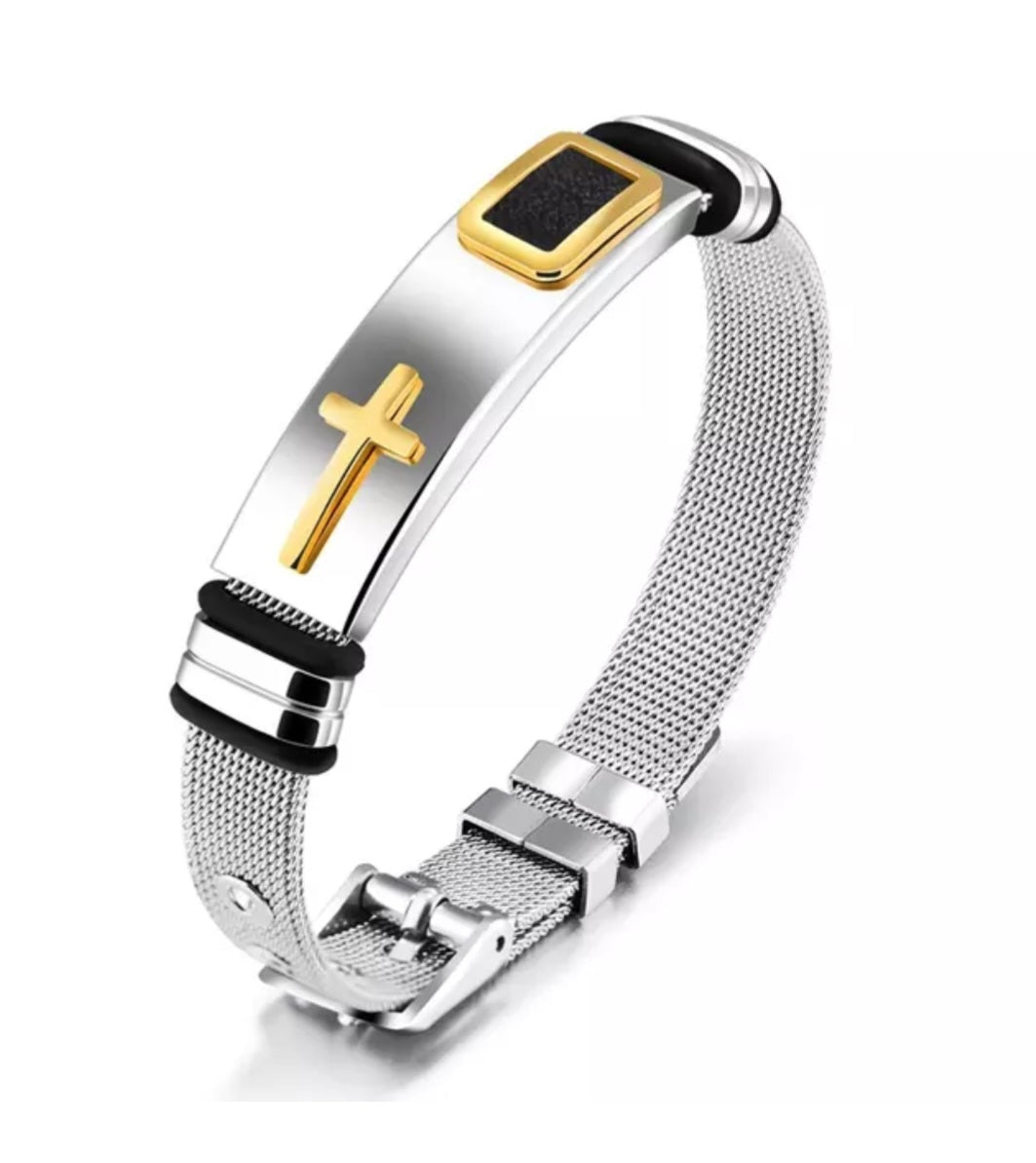 Cross Bangle Bracelet