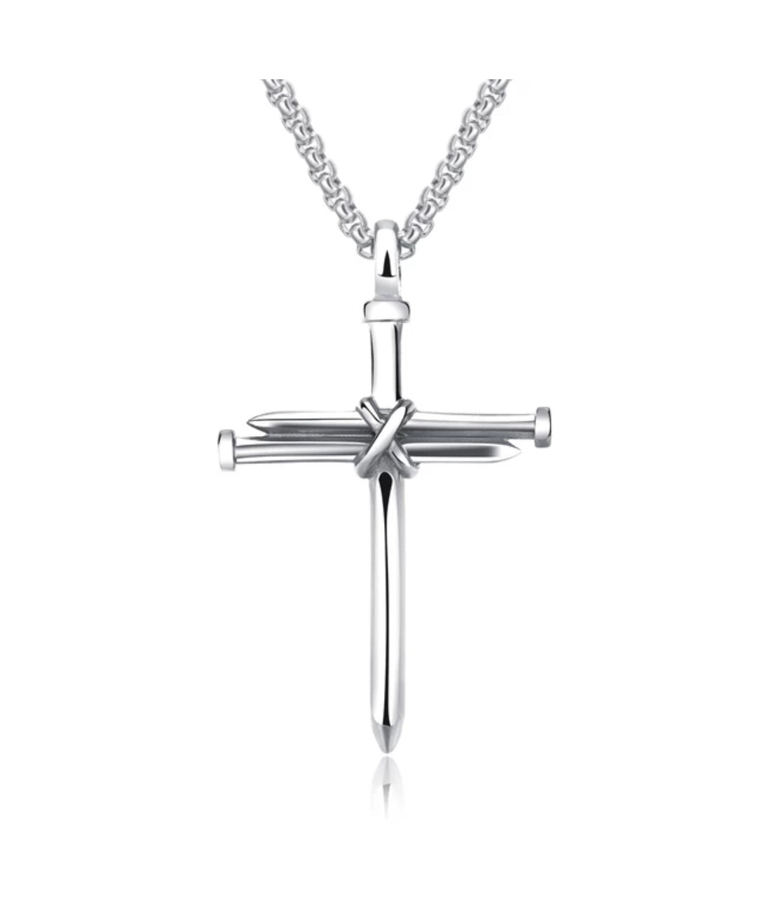 Nail Cross Pendent Necklace