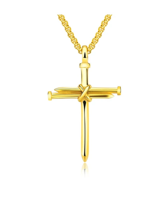 Nail Cross Pendent Necklace